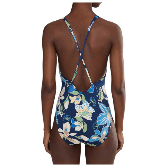 Nike Γυναικείο ολόσωμο μαγιό Floral Scoop Neck Swimsuit